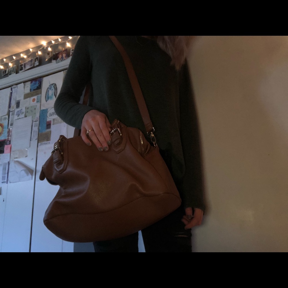 Brown Faux Leather Bag